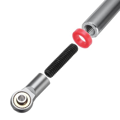 MECCANIXITY 8pcs Wheel Base Link Rod Linkage Aluminum Alloy 313mm Wheel Base Upper Lower Link Rod Chassis Linkage for SCX10 1/10 RC Car Crawler Upgrade Parts,Titanium Grey - color: Titanium Grey