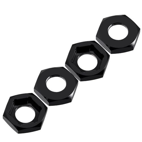 MORLORDY 4Pcs 17mm to 24mm CNC Wheel Hex Hub Adapter Aluminum Spacers for 1/7 Mojave 6S EXB & All 1/8 RC Monster Truck Upgrade Parts