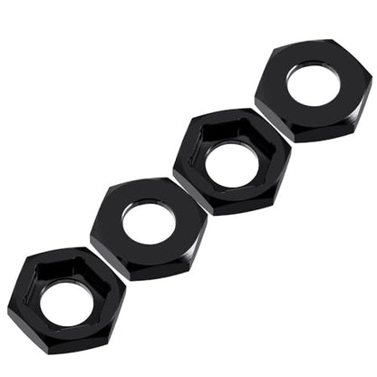 MORLORDY 4Pcs 17mm to 24mm CNC Wheel Hex Hub Adapter Aluminum Spacers for 1/7 Mojave 6S EXB & All 1/8 RC Monster Truck Upgrade Parts