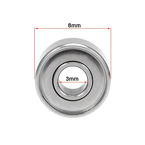 uxcell 693ZZ Deep Groove Ball Bearing 3x8x4mm Double Shielded Chrome Steel Bearings 5-Pack - size: 3mmx8mmx4mm