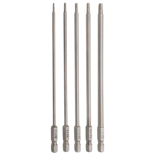 RC Hex Bit 6 Inch Power Bits 1.5mm 2.0mm 2.5mm 3.0mm 4mm for Screwdrivers | High-speed Steel Precision Screwdriver Bits,Hex Head Allen Wrench Drill Bit Set,Magnetizable Tips,S2 alloy steel - size: 5PCS