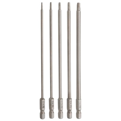 RC Hex Bit 6 Inch Power Bits 1.5mm 2.0mm 2.5mm 3.0mm 4mm for Screwdrivers | High-speed Steel Precision Screwdriver Bits,Hex Head Allen Wrench Drill Bit Set,Magnetizable Tips,S2 alloy steel - size: 5PCS