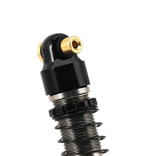 INJORA 40mm Big Bore Aluminum Oil Shock with Brass Ends for SCX24, Black