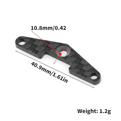 Suspension Tie Rod Mount Pull Rod Bracket for Tamiya TT-02S TT02B 1/10 RC Car, Carbon Fiber Style Decorative Upgrade Parts, High-Precision Steering & Linkage Base Holder Set