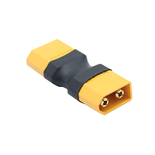 XT60 Male to Male Connector Adapter, Expansion Connector, Plug and Play | XT60 Connector No Wire Adapter, Gold Plated Plug, for RC Lipo Battery Drone Toy Car etc - 2Pcs - style: 2Pcs - XT60 Male tu Male Plug
