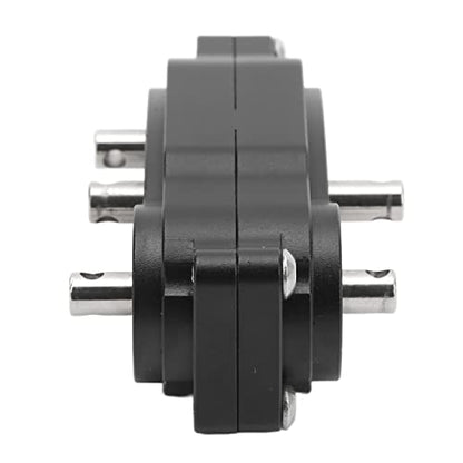 2 Speed Gearbox Transfer, CNC Machined Aluminum Alloy Transmission for 1/10 RC Crawler Climber, with Anodized Look and Fine Workmanship for SCX10 313mm Wheelbase Frame (Black) - color: Black