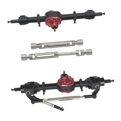 Colaxi Metal Front Rear Axles Set for 1/12 Scale RC Crawler, MN82 MN82T MN82S MN82Pro LC79 Upgrade Drive Shafts, Black - color: Black