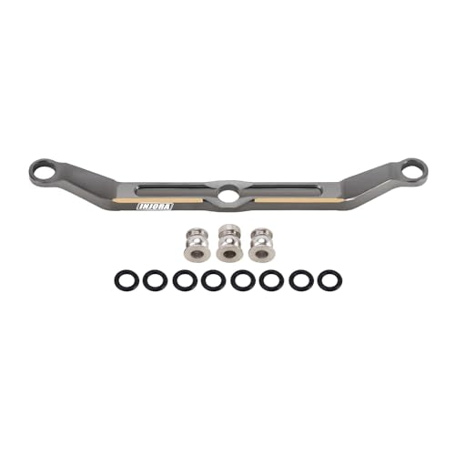 INJORA Brass Steering Link for 1/18 RC Crawler TRX4M Upgrade, 12g (Grey) - color: Grey