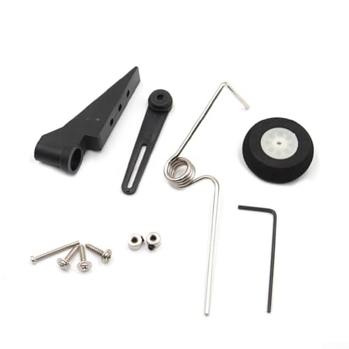 Tail Wheel Bracket Assembly for All Types of Fixed Wing RC Planes, Includes Sponge Wheels