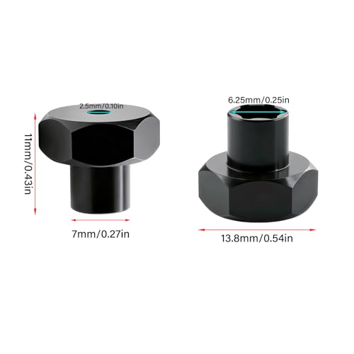 4Pcs 5mm to 12mm RC Wheel Hex Adapter +10mm Offset, Aluminum Wheel Spacer Hex Hub for 1/10 & 1/24 RC Crawler Upgrade (Black)