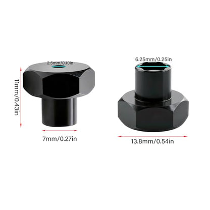 4Pcs 5mm to 12mm RC Wheel Hex Adapter +10mm Offset, Aluminum Wheel Spacer Hex Hub for 1/10 & 1/24 RC Crawler Upgrade (Black)