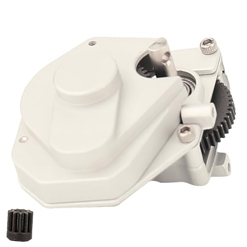Aluminum Alloy Transmission Case Gearbox Complete with Gear for 1/24 Axial SCX24 RC Crawler Upgrades (Silver) - color: Silver