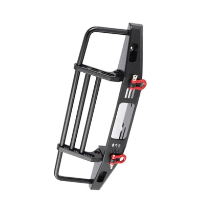 Metal RC Car Front Bumper Adjustable Heavy Duty Protection Accessory for Defender Axial SCX10 SCX10 II 90046 90047 1/10 RC Crawler Car Black 200x60x68mm