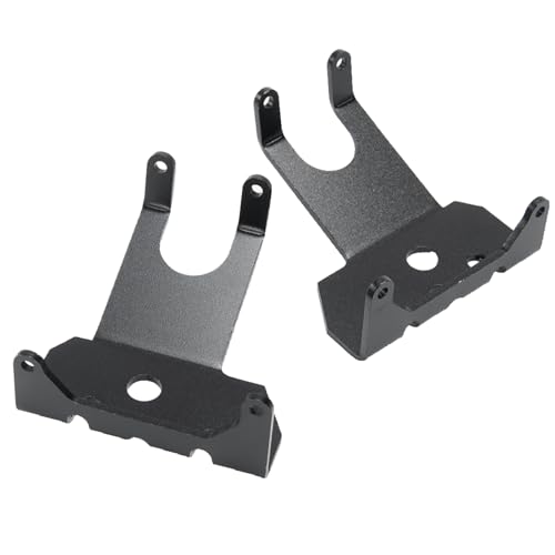 2PCS RC Car Aluminum Axle Protector Chassis Armor Front & Rear Skid Plate Compatible with 90018 90048 90053 1/10 RC Crawler Car Upgrades (Black) - color: Black