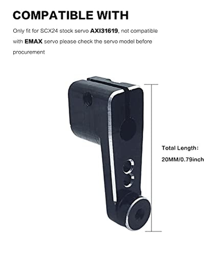Aluminum Servo Arm for Axial SCX24 90081(fit for Stock Servo) | For 90081 1/24 RC Car servo AS-1 AXI31619,CNC Machined,High Precision