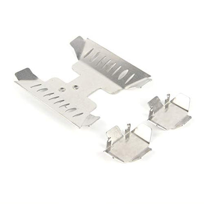 LCX Racing 1/10th RC Crawler Car Stainless Steel Guard Board, Skid Plate Armor & Axle Guard, Protector Skid Plate Axle Guard Set for Axial Capra UTB10, Upgrades Parts Accessories