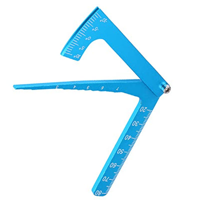 Blue RC Adjustable Ruler, Camber Gauge Tool for Measuring and Adjusting RC Car Wheel Rim Height