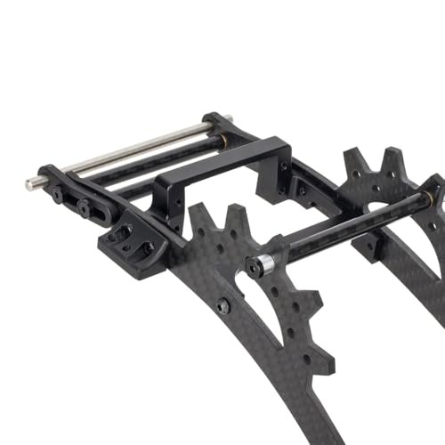 Carbon Fiber LCG Chassis Kit Frame Rails Skid Plate CMS Servo Panhard Mount for 1/10 RC Rigs Crawler Capra SCX10 II VS4-10 Comp Builds DIY Parts (Chassis Kit) - style: Chassis Kit