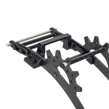 Carbon Fiber LCG Chassis Kit Frame Rails Skid Plate CMS Servo Panhard Mount for 1/10 RC Rigs Crawler Capra SCX10 II VS4-10 Comp Builds DIY Parts (Chassis Kit) - style: Chassis Kit