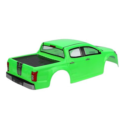 Vikye 1/10 RC Truck Body Shell, Lightweight Clear Pattern Replacement RC Car Shell with Precise Fit, for 26cm Wheelbase Remote Control Vehicles (Green) - color: Green