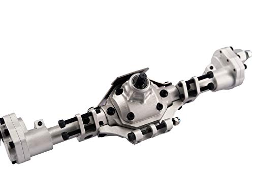 Aluminum Front / Rear Portal Axles Set for 1/10 Axial SCX10 II 90046 90047 RC Crawler Car (Silver) - color: Silver