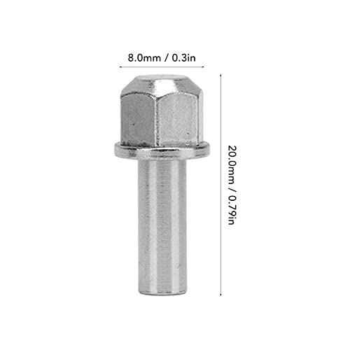 8 PCS RC Wheel Hub Extension Nut Stainless Steel High Strength Hex RC Wheel Hub Extension Adapter for SCX10 (20mm)