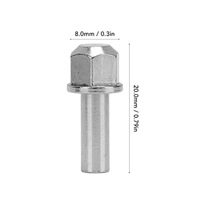 8 PCS RC Wheel Hub Extension Nut Stainless Steel High Strength Hex RC Wheel Hub Extension Adapter for SCX10 (20mm)