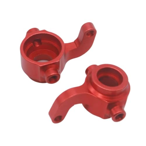 RC Steering Knuckle Block for Himoto E18 1/18 2PCS Aluminum Steering Hub Carrier(l/r) Knuckles Rc Truck for Buggy On-Road Car Parts(Red) - size: Red
