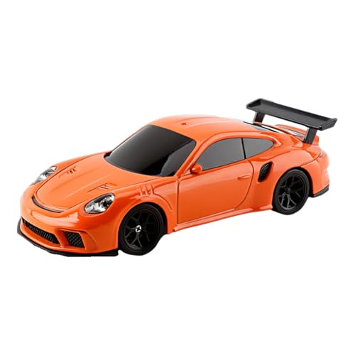 HERR RC Electric Mini Car Racing Drift Model 1:43 Scale 2.4G Full Scale Linkage Light Set Max Speed 15km/h Indoor Mini RC Toys Hobbyist Gift, Orange, XTHMU26IE6GML06Y17M - color: Orange