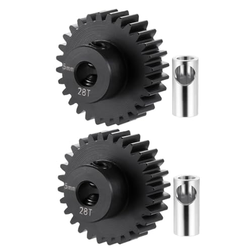2pcs Pinion Gear 32P 5mm 28T Gear Motor Gears for 1/5 1/6 1/8 1/10 | 1/14 1/16 1/18 RC Buggy Monster Truck Drift Car Off-Road Crawler Parts - size: 28T