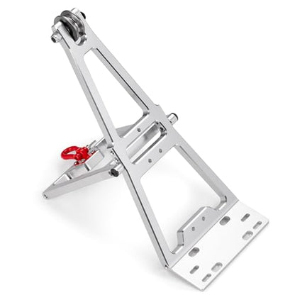 RC Crawler Tow Rig Crane for TRX4 SCX10 II Capra LCG Chassis Frame | 1/10 Scale Winch Double Stent Rescue Truck Tow Crane Arm Wrecker Kit DIY Parts Upgrades (Silver) - color: Silver