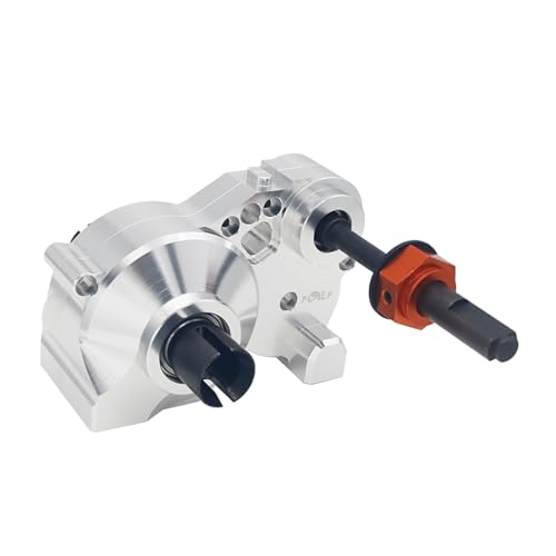 CNC Metal Differential Diff.Gear Box Case Assembly Kit (Silver) | for 1/5 Hpi Rofun Baha Km Rovan Baja 5B 5T 5Sc Truck Rc Car Parts - color: Silver