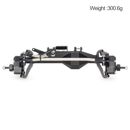 1/10 RC Portal Axles Set with BTA SOA Servo Mount CNC Aluminum One Piece Construction Offset Front Rear Completes Axle Set for Axial Capra 1.9 UTB LCG Cheater Rig 4WS DIY Upgrades (Black) - color: Black