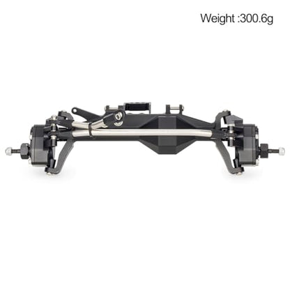 1/10 RC Portal Axles Set with BTA SOA Servo Mount CNC Aluminum One Piece Construction Offset Front Rear Completes Axle Set for Axial Capra 1.9 UTB LCG Cheater Rig 4WS DIY Upgrades (Black) - color: Black
