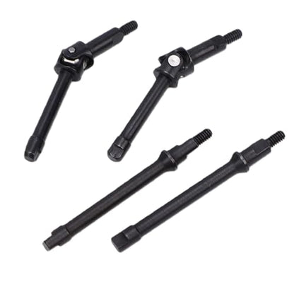 Rengue RC Steel Drive Shafts CVD Axle Set for SCX30 1 30 Crawlers Black Metal Front Rear Replacement Smooth Steering Direct Fit for Trail Rock Indoor RC Hobbyists
