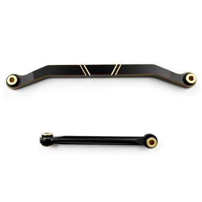 Brass Steering Links Set for 1/18 RC Crawler Redcat Ascent-18, Black Coated Upgrade Replacement Parts, High-Tightening Linkage