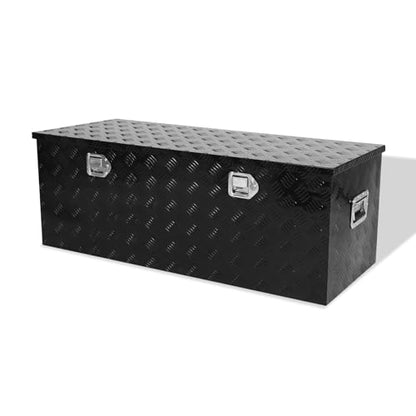 48 inch Truck Tool Box,Aluminum Truck Bed Tool Box w/Handled Locks and keys,Universal Fit for Pickup‌ Truck,Trailer,Vehicle,UTV,ATV-Black,48 X 19.5 X 17.5 inch - color: Black, size: 48 x 19.5 x 17.5 inch