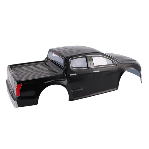 Drfeify 1/10 RC Car Shell, PVC Remote Control Truck Body Shell Cover Spare Part for 26cm Wheelbase (Black) - color: Black