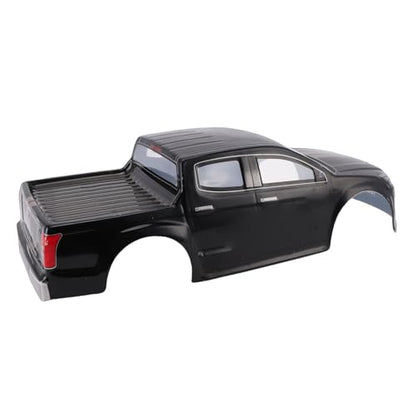 Drfeify 1/10 RC Car Shell, PVC Remote Control Truck Body Shell Cover Spare Part for 26cm Wheelbase (Black) - color: Black
