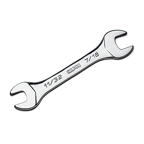 Capri Tools 11/32 in. x 7/16 in. Slim Mini Open End Wrench, SAE - size: 11/32 in x 7/16 in
