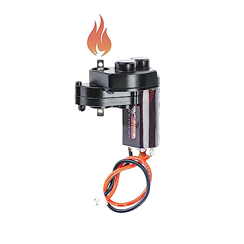 RCAWD SCX24 050 55T Motor with Metal Gearbox Combo Transmission for Axial 1/24 SCX24 Brushed Motor Clawer Series Upgreads Part - color: Black