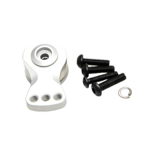 Aluminum Alloy 25T Servo Saver 3 Holes Adjustable Servo Horn 25T Adjustable Arm Compatible with Futaba Tamiya Servos 1/10 RC Car Crawler SCX10 Capra TRX4 TRX6 RC Boat Parts (Silver-M) - color: Silver-m