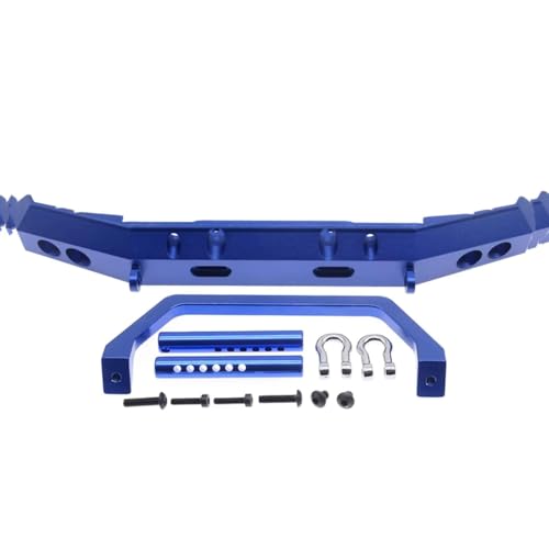 RC Bumper For Red Cat For Everest Gen7 Pro 1/10 Rc For Hobby Model Car Upgraded Sports Alloy Front Bumper With Hooks(Blue) - color: Blue