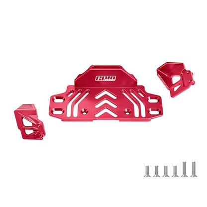 GPM 6061-T6 Alloy Rear Battery Tray for Axial SCX10 III, Jeep Wrangler CJ-7, Base Camp, Ford Bronco, Gladiator & Chevy K10, RC Crawler Upgrade Part (Red) - color: Red