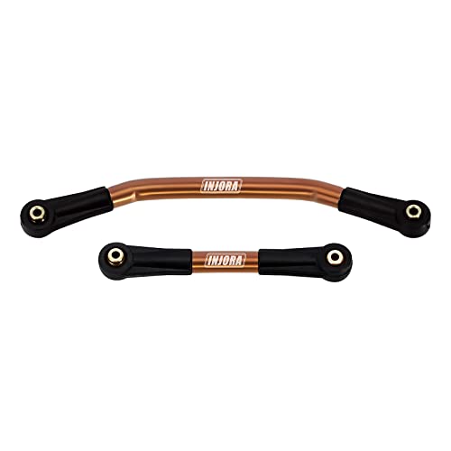INJORA Steering Link Stainless Steel with Plastic Rod Ends for 1/24 RC Crawler Car Axial SCX24 C10 Deadbolt JLU Gladiator Bronco（Bronze） - color: Bronze