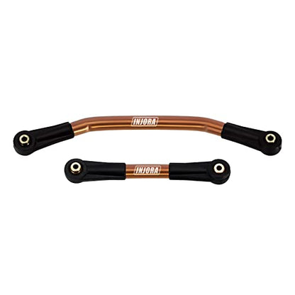 INJORA Steering Link Stainless Steel with Plastic Rod Ends for 1/24 RC Crawler Car Axial SCX24 C10 Deadbolt JLU Gladiator Bronco（Bronze） - color: Bronze