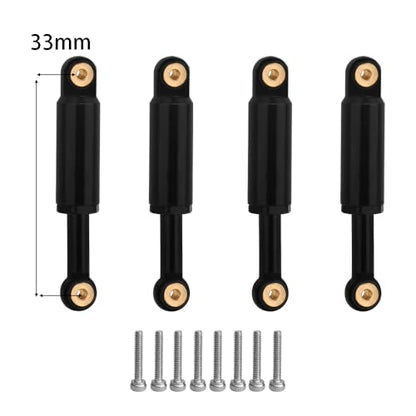 Built-in Spring Front Rear Shock Absorbers Set For 1/24 Axial SCX24 LOSI Micro-B 2WD Buggy LOS00007 Rc Crawler Car Parts Metal Upgrade (black) - color: black