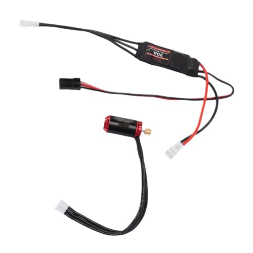Keenso RC Car Brushless Motor Set, Aluminum Alloy 4000KV 30A ESC Combo for SCX24 Upgrades and Performance