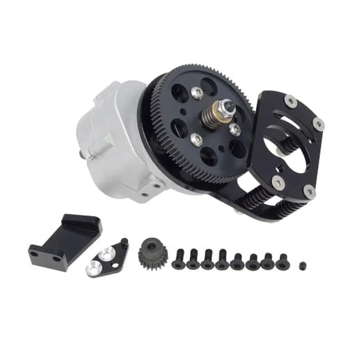 Metal R3 Single Speed Gearbox Transfer Case Compatible with 1 10 Scale RC Crawler Compatible with Gelande II FJ40 G2 D110 and Similar Models(Transmission Silver) - color: Transmission Silver