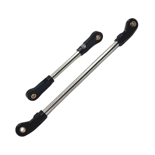 Compatible with HB R1001 R1002 R1003 1/10 Rc Model Crawler Car Truck for Buggy Front Axle Steering Rod Servo Rod Upgrade Parts Linkage - color: Black